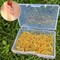 120 Pieces Earring Hooks with Ball and Coil, Hypo Allergenic Plated Gold Ear Wires with Transparent Storage Box, for DIY Jewelry Making